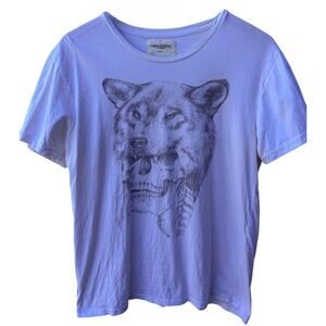 T Bar x Cotton On Wolf Skull Graphic T Shirt Mens L